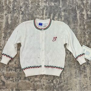 Vintage NWT Will Beth Christmas Sweater Cardigan 3T 4T
